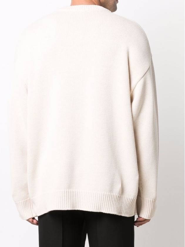 Luxury Balenciaga  Cotton Polyester Knit Top Ivory