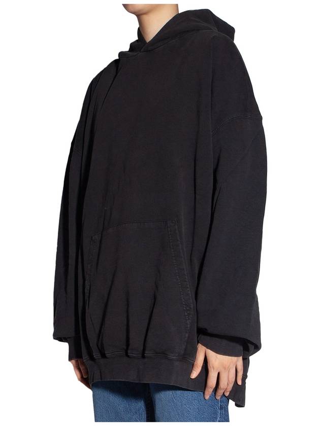 Luxury Balenciaga  Back Logo Hooded Top Black