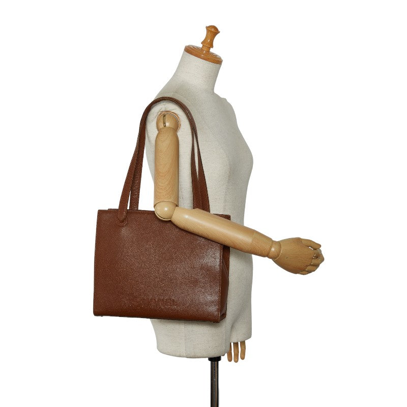 CHANEL Tote bag leather brown ladies