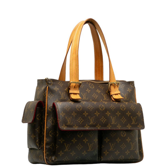 Louis Vuitton Monogram Multiple City Handbag M51162 Brown PVC Leather Lady Louis Vuitton