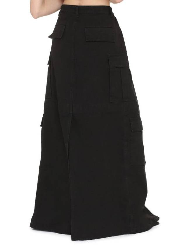 Luxury Balenciaga  Apron Cargo Pants A Line Skirt Black Black
