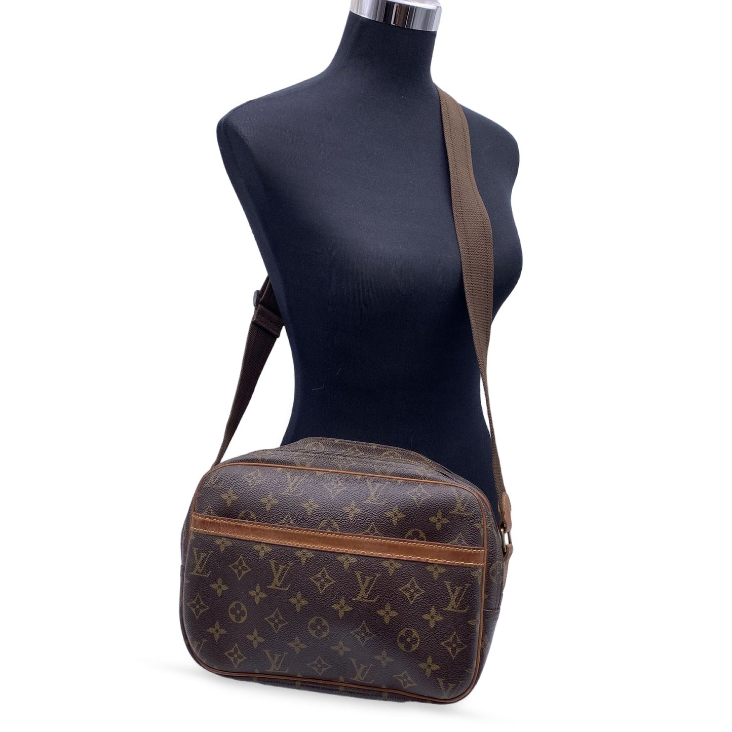 LOUIS VUITTON Monogram Reporter Pm Canvas Messenger Bag M45254