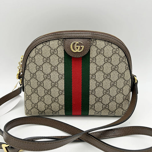 Gucci Beige/Ebony GG Supreme Coated Canvas and Leather Small Ophidia Crossbody Bag Gucci BYBJQA