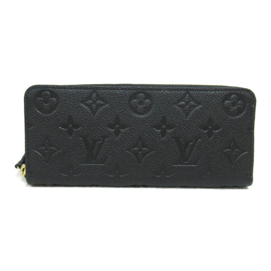 Louis Vuitton Portefolio Clemence Round Long Wallet Round Long Wallet Leather Monogram Emplant   Black M60171