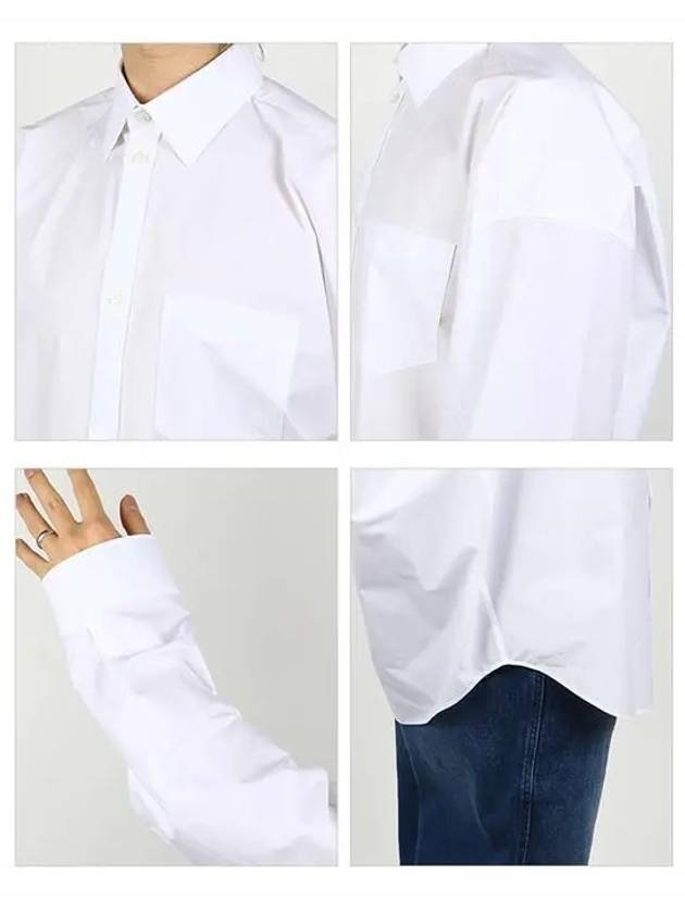 Luxury Balenciaga  Cocoon Long Sleeve Shirt White