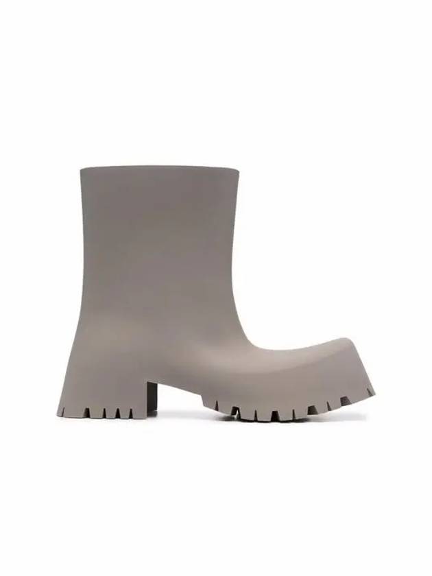 Luxury Balenciaga  Square Toe Rubber Rain Boots Beige