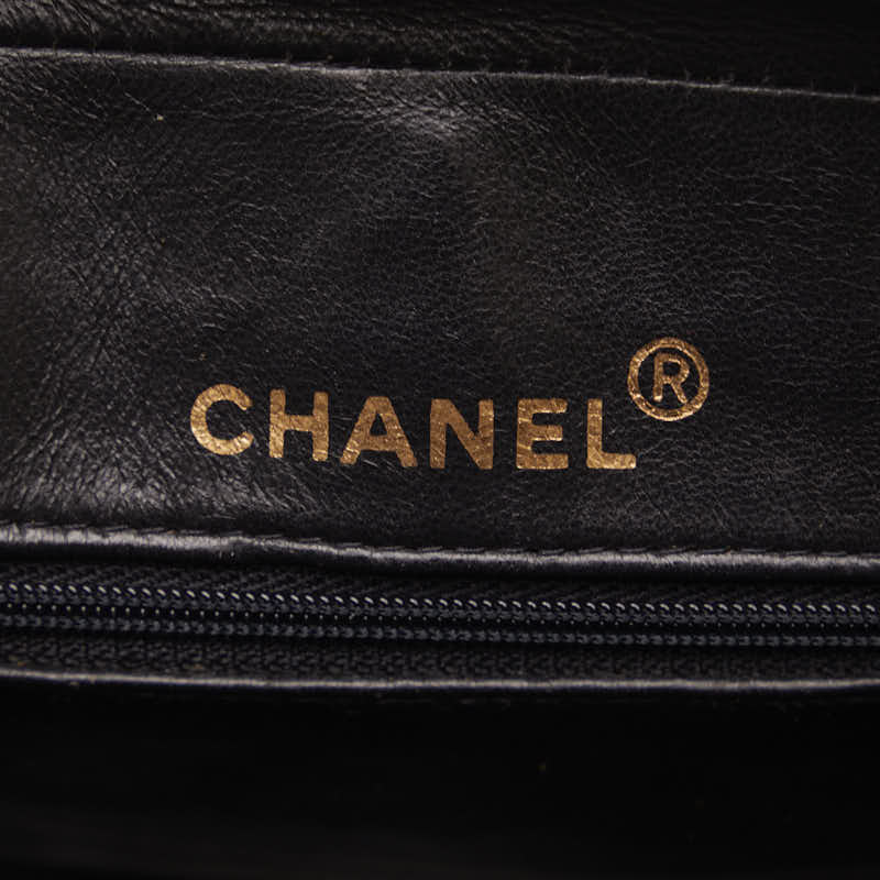 Chanel Vintage Tassel Flap Shoulder Bag in Lambskin Black