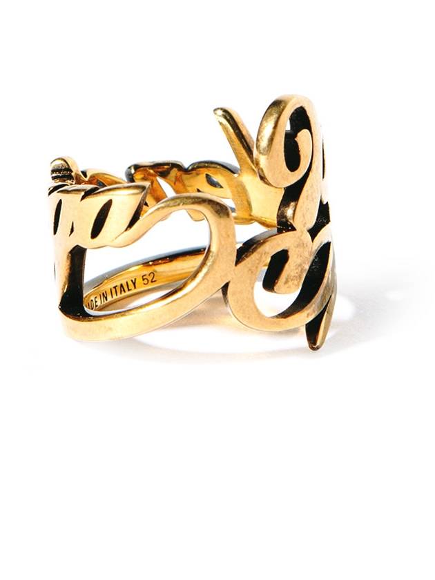 Luxury Balenciaga  Typo Ring Gold