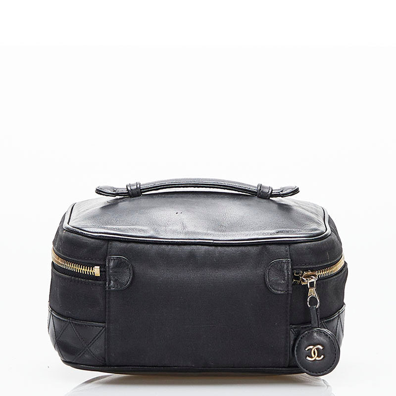 Chanel Cocomark Vanity Bag Handbag Black Leather  Chanel