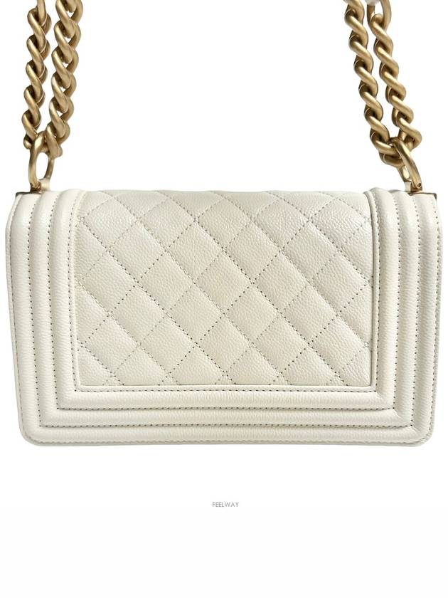 Boy Chanel Gold Flap Shoulder Bag White Chanel