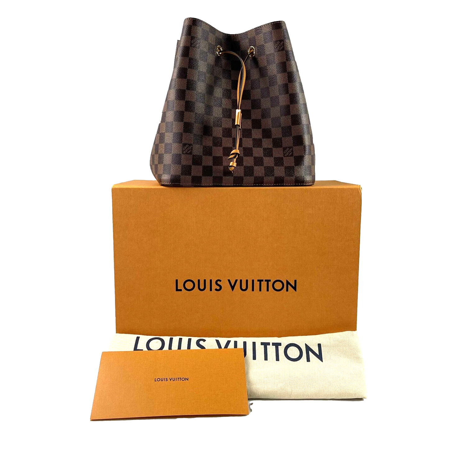 LOUIS VUITTON New w/o Tags Damier ebene NeoNoe Safran Brown Crossbody Handbag