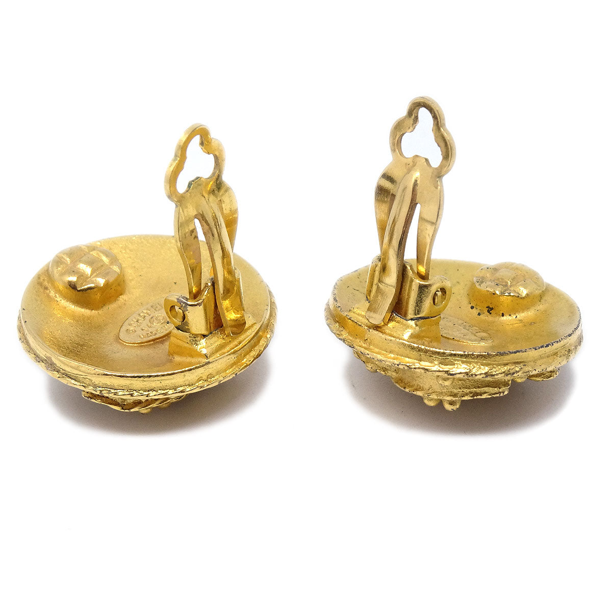 Chanel 1994 Gold 'CC' Filigree Earrings Small