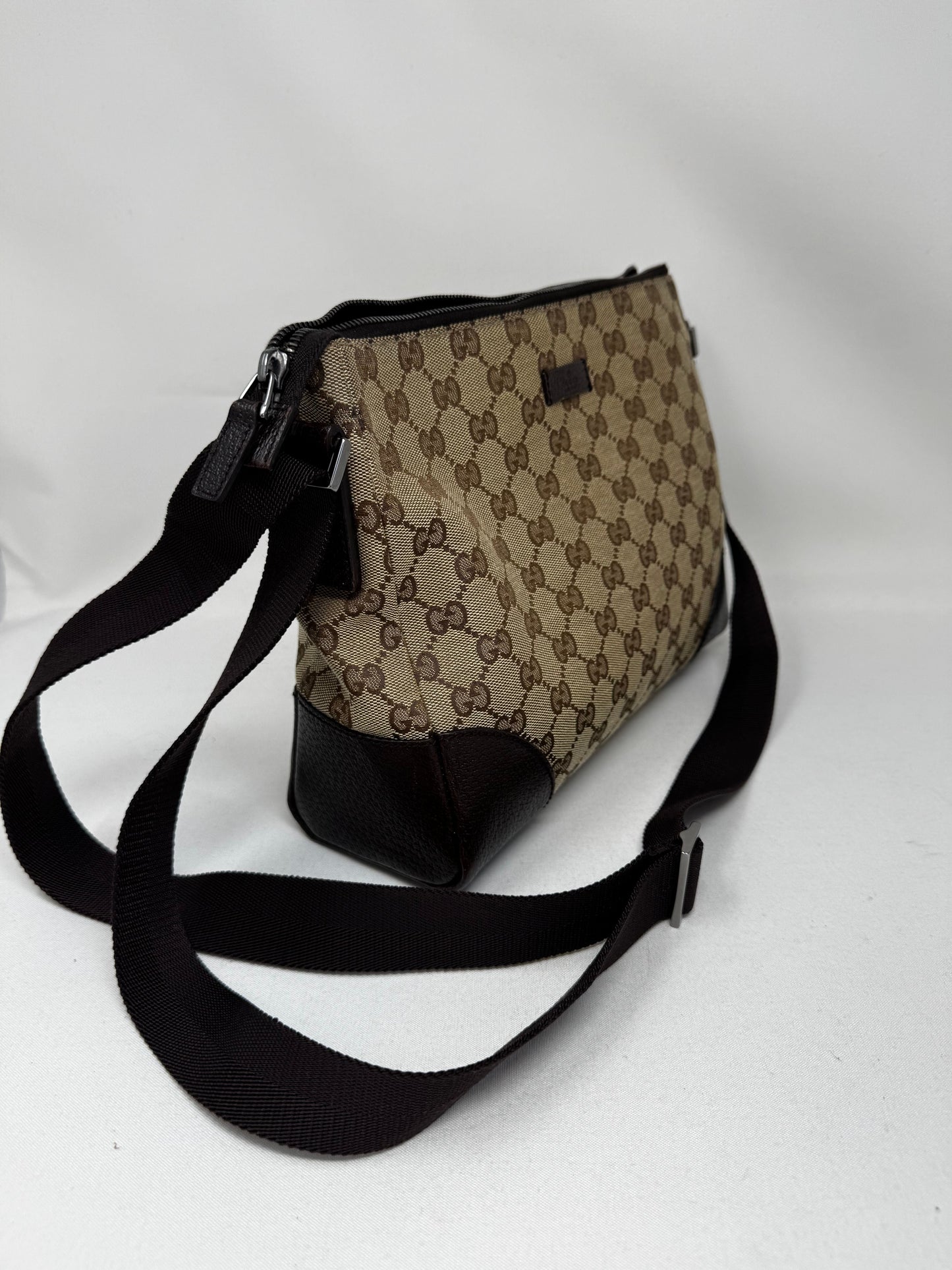 Gucci Joy Messenger Bag GG Canvas Small Brown B-