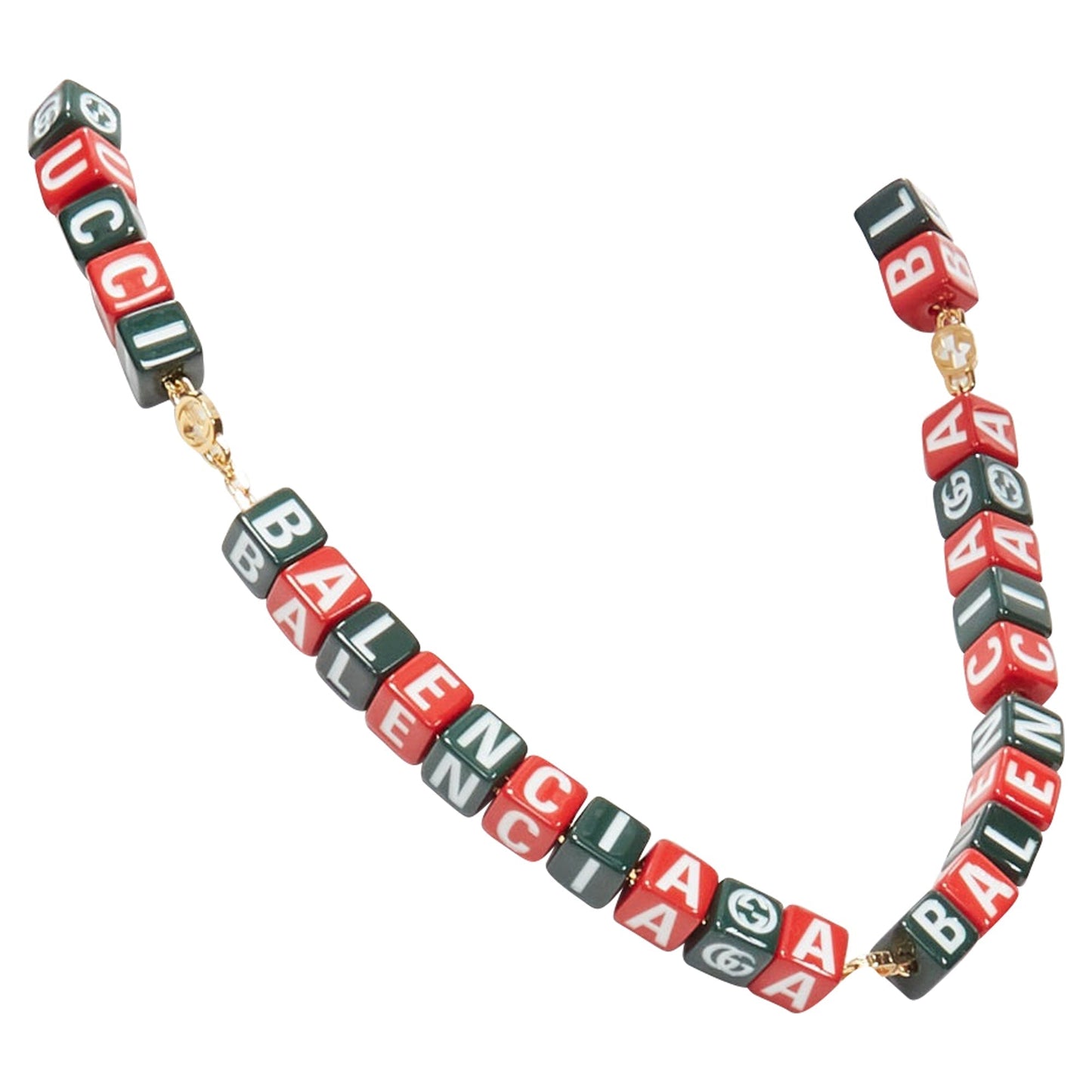 Gucci Luxury Balenciaga  Hacker Project Symbols Cubes Short Necklace