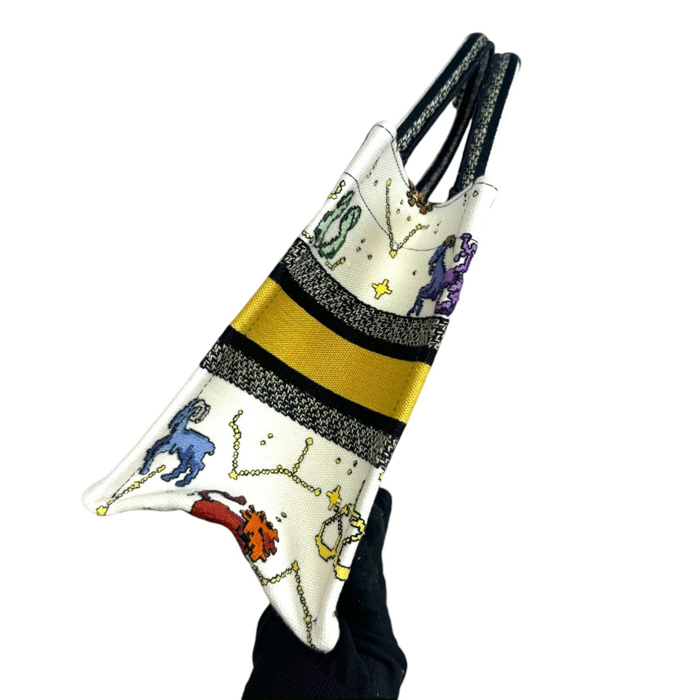 Book Tote Small Canvas Pixel Zodiac Latte Multicolor