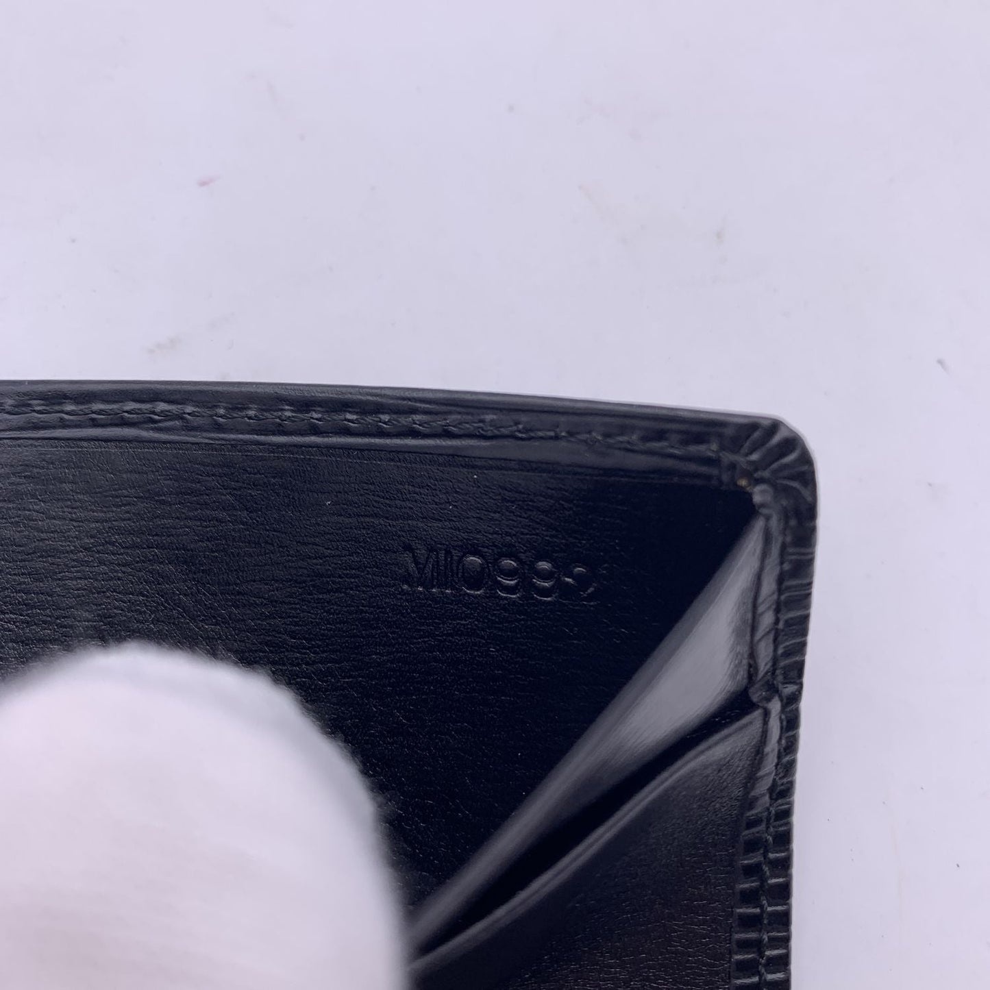 LOUIS VUITTON Vintage Black Epi Leather Long Card Wallet Ticket Holder