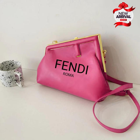 Fendi-Inspired High-Quality Imported Crossbody Bag (Pink)