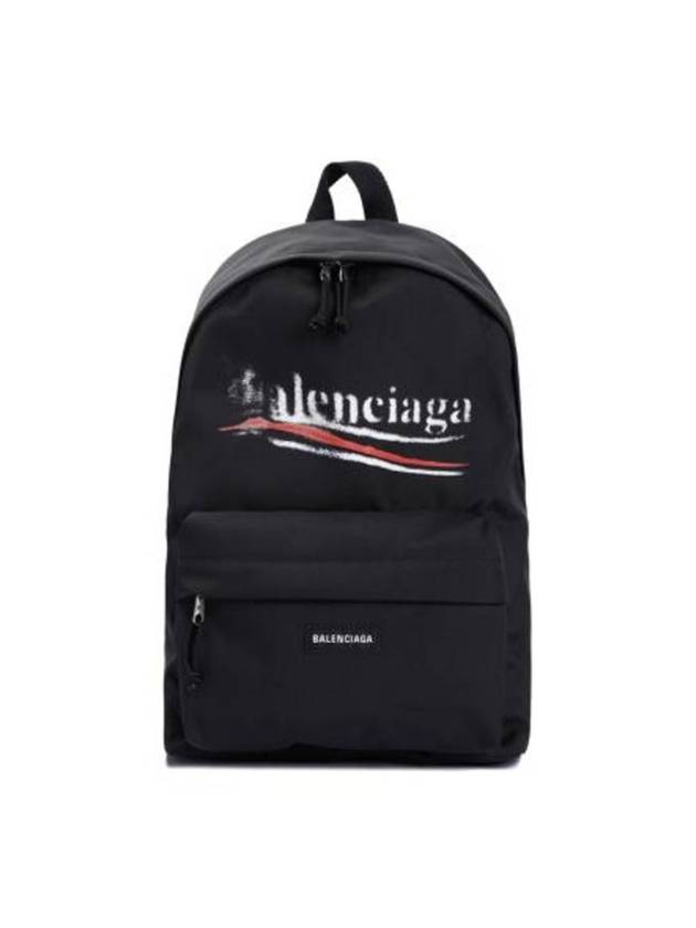 Luxury Balenciaga  Explorer Logo Backpack Black