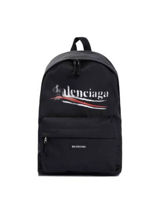 Luxury Balenciaga  Explorer Logo Backpack Black