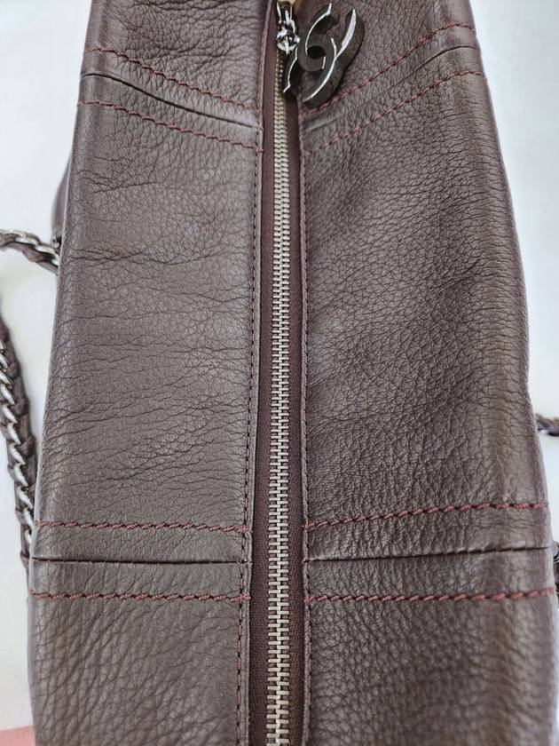 Daol Sangin Branch CC chain shopper bag burgundy 10th condition A Chanel