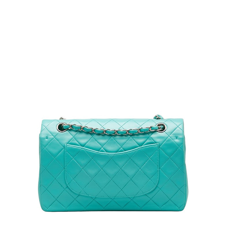 Chanel Matrace 25 Cocomark Double Flap ilver  Chain Shoulder Bag Light Green  Lady CHANEL