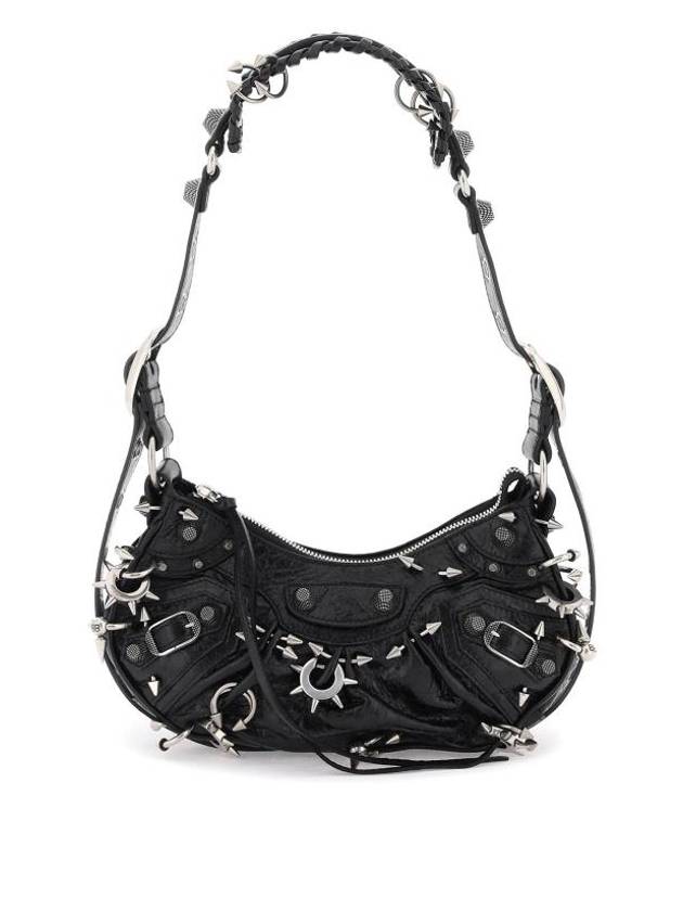 Luxury Balenciaga  Le Cargol XS Metal Detail Shoulder Bag Black