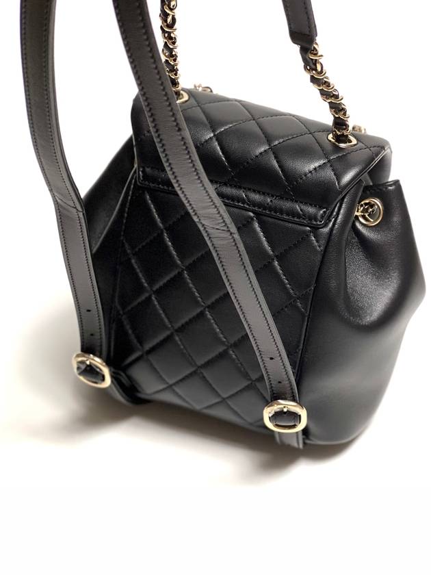 Small Backpack Calfskin Gold Metal Black Chanel