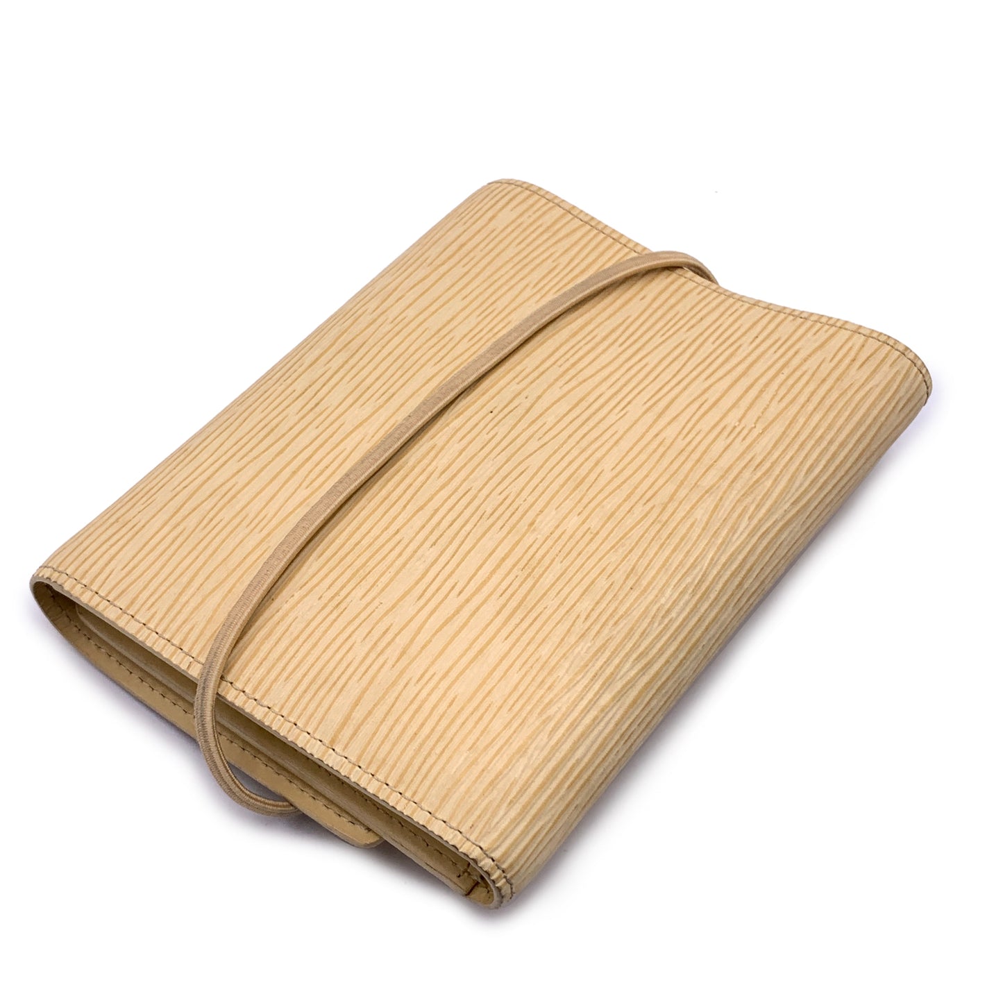 LOUIS VUITTON Vintage Beige Vanilla Epi Leather Elastic Trifold Wallet