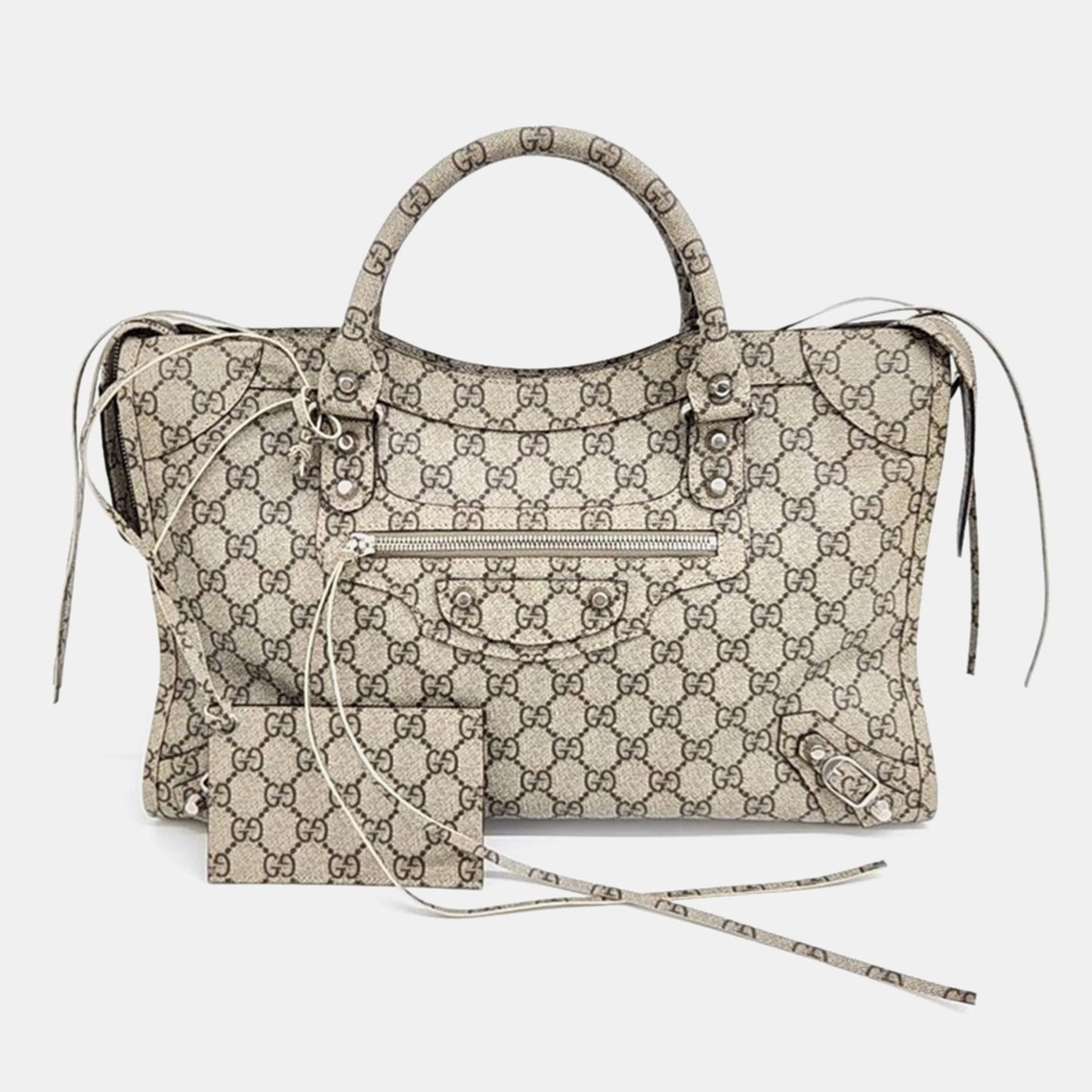 Gucci x Luxury Balenciaga  Multicolor Canvas The Hacker Project Motor Bag