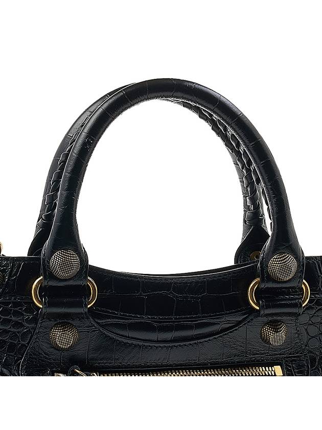 Luxury Balenciaga  Neo Cagole Medium Leather Tote Bag Black