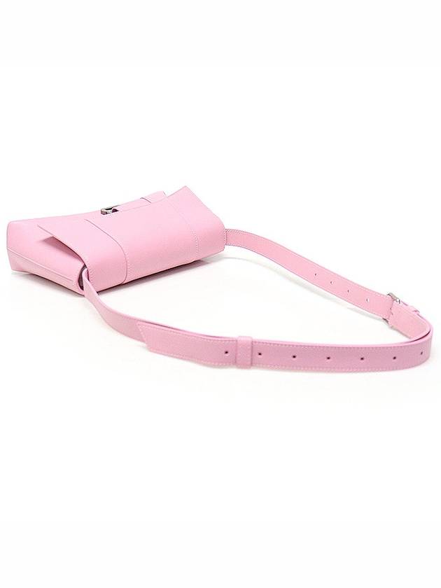 Luxury Balenciaga  671355 Candy Pink Supple Calfskin Hourglass Downtown XS Small Shoulder Bag