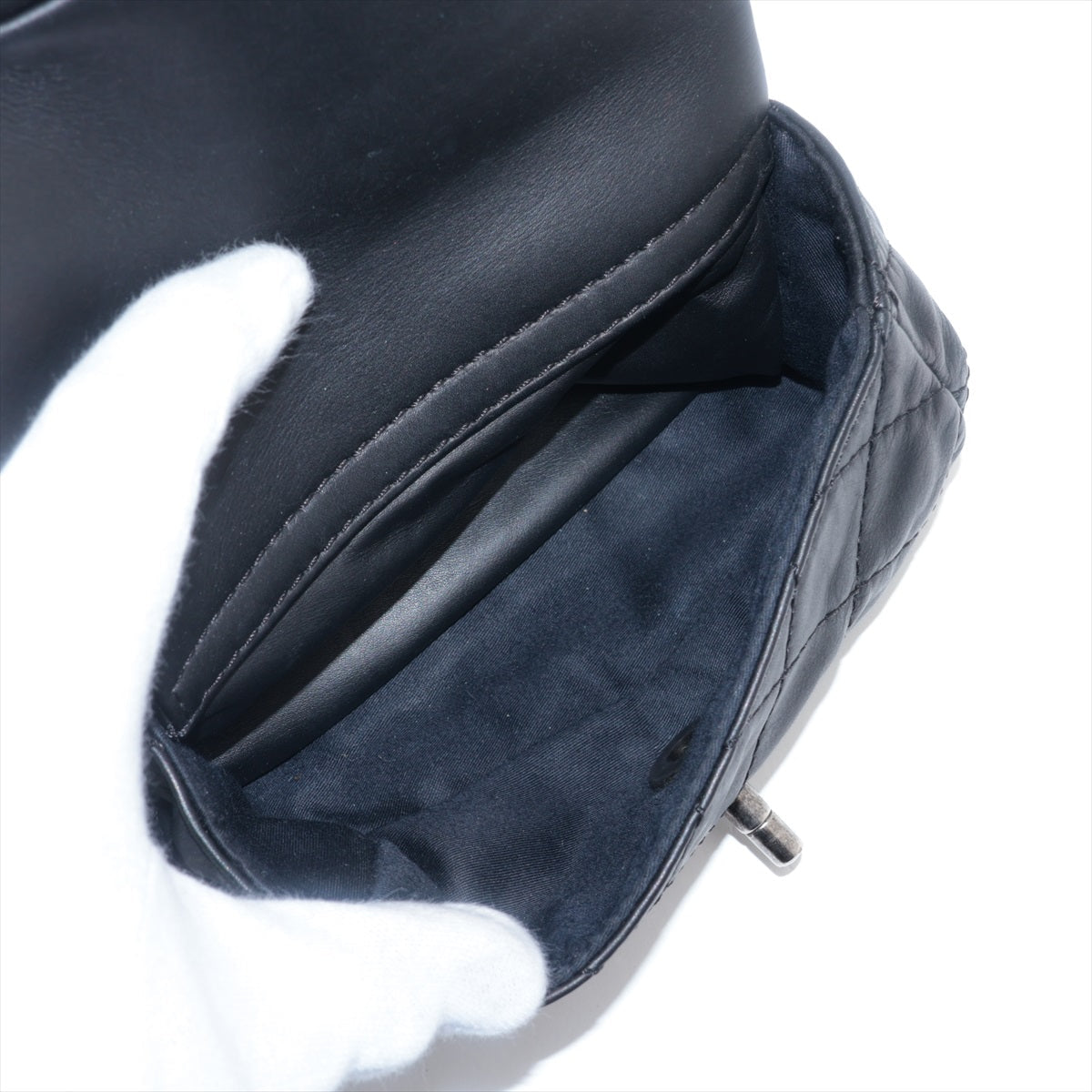 Chanel Matrasse  Chain Rucks Black Gummetal G  17th