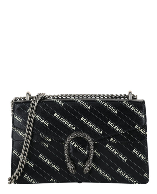 Gucci Womens  X Balenciaga Logo Print Dionysus Shoulder Bag