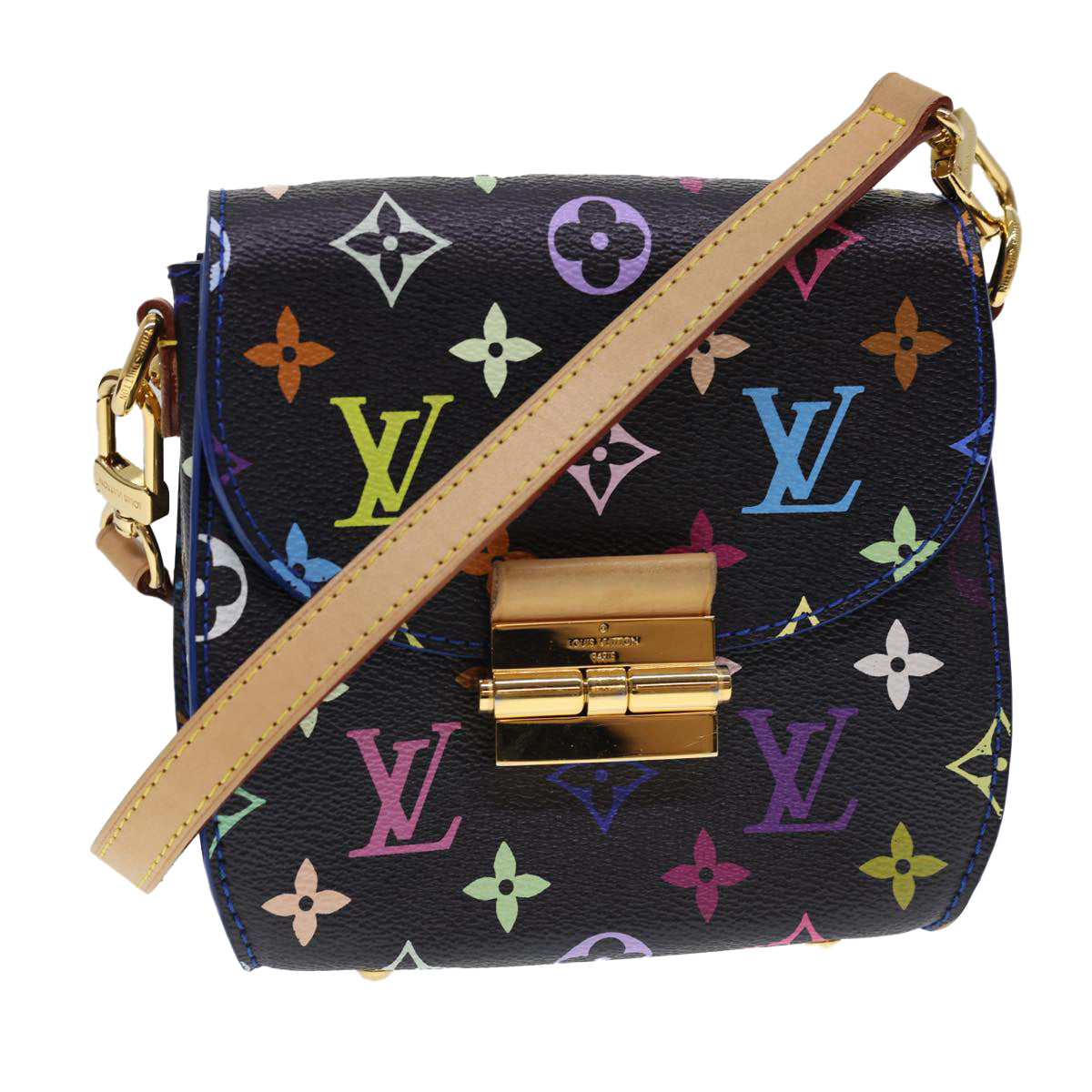 LOUIS VUITTON Multicolor Heart Breaker Shoulder Bag Black M40659 LV  40032A