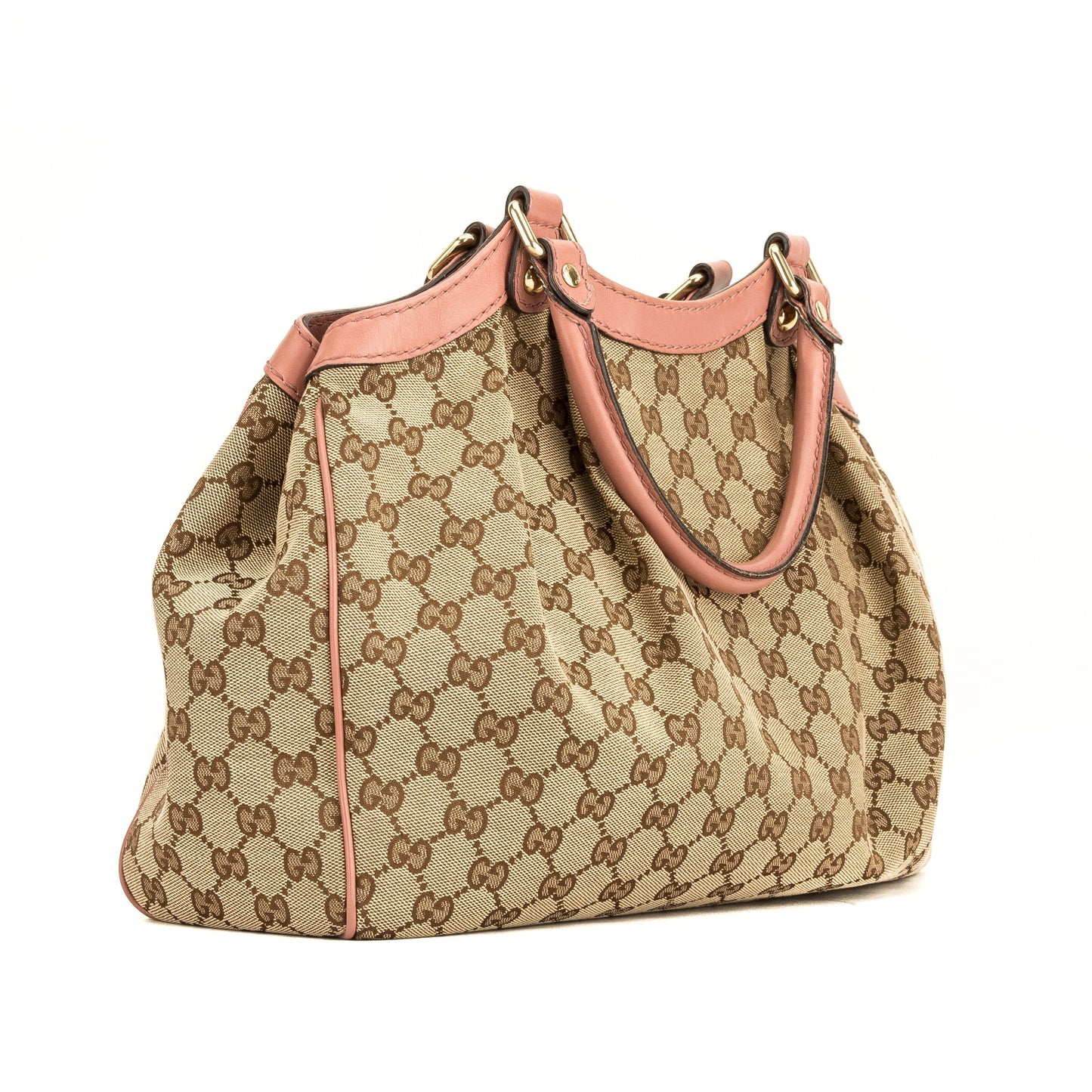 G*G Pink Leather GG Monogram Medium Sukey Tote (4035004)