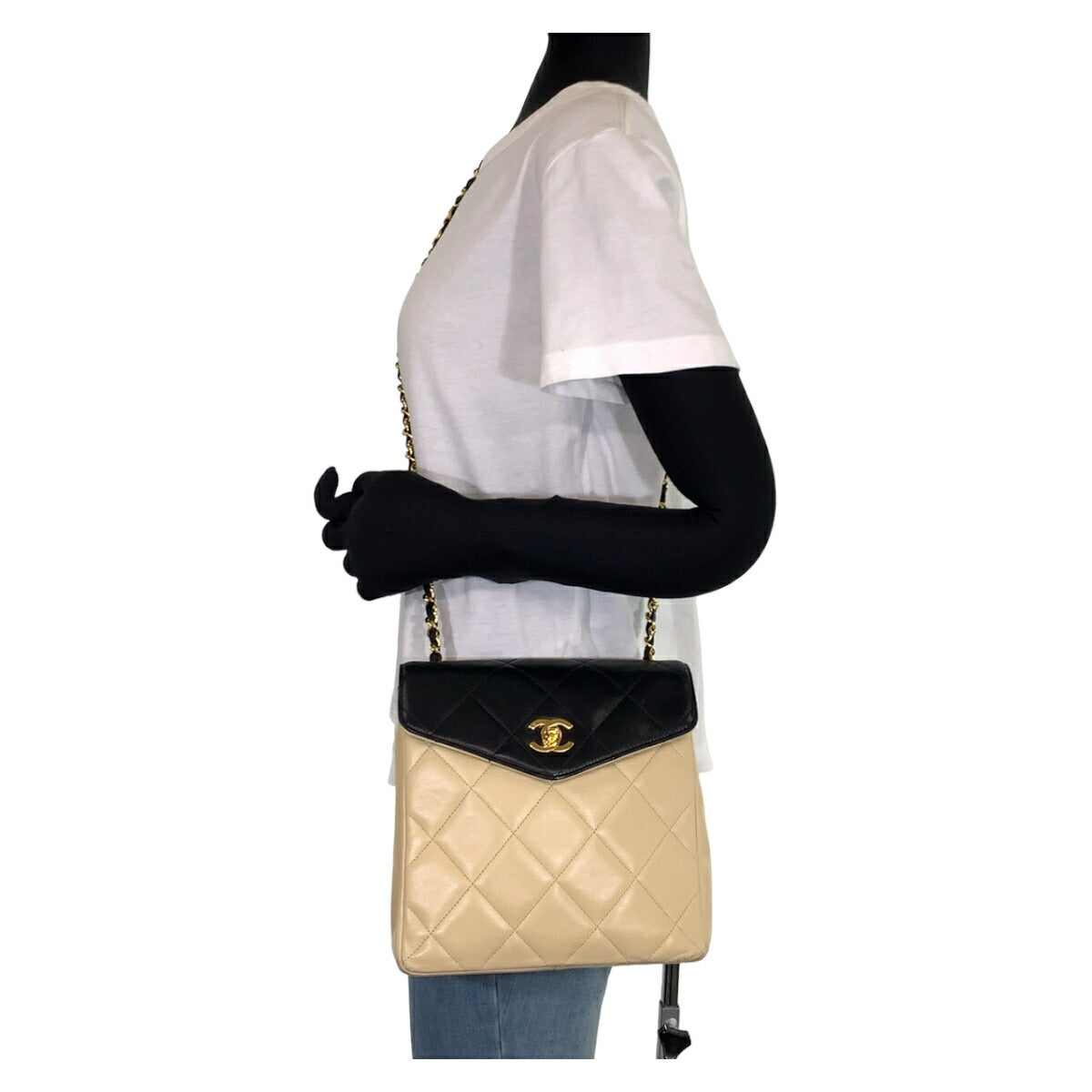 Chanel Vintage Lambskin Matelasse Turnlock Crossbody
