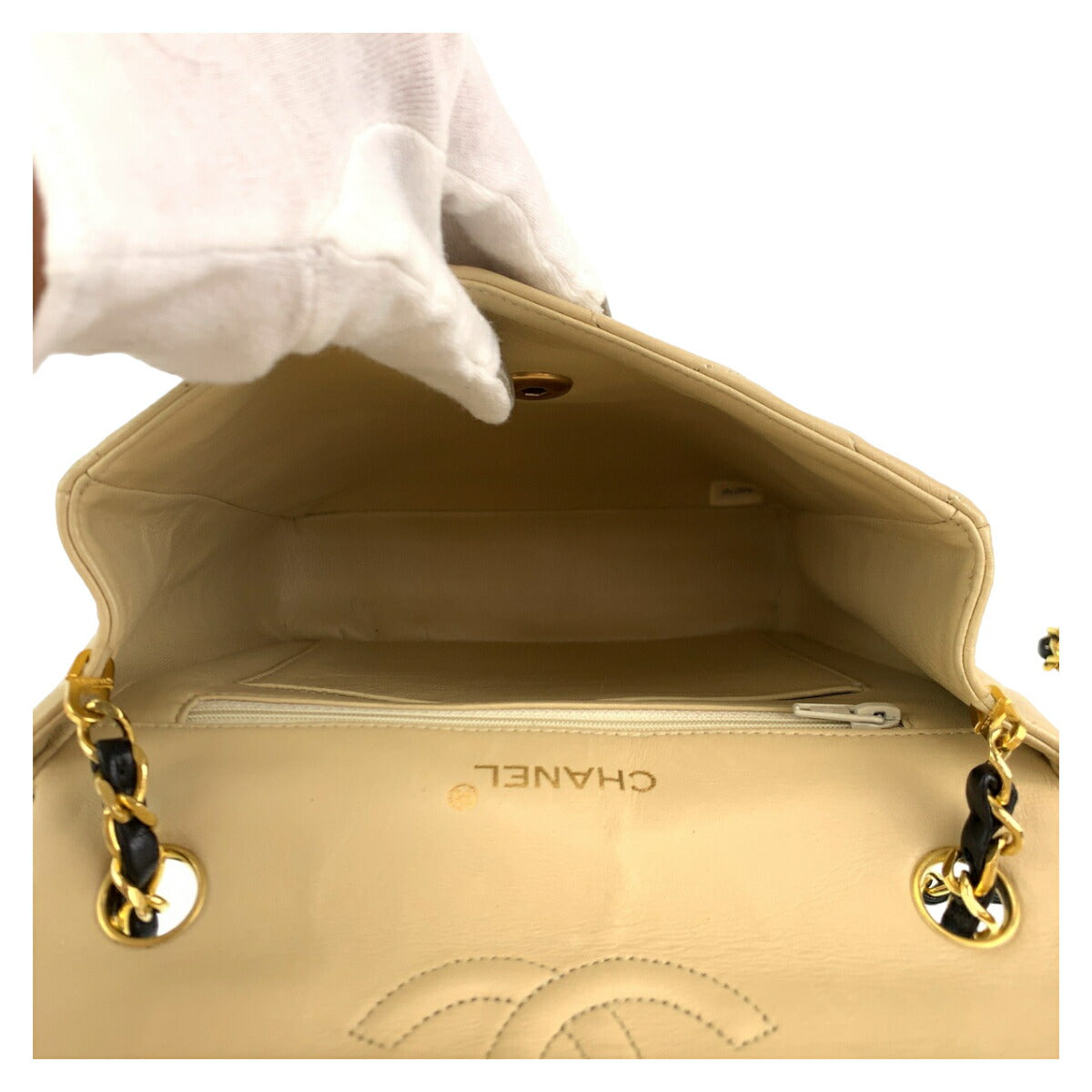 Chanel Vintage Lambskin Matelasse Turnlock Crossbody