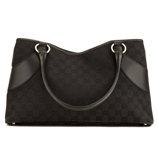 G*G Black GG Monogram Canvas Tote Bag (4043006)