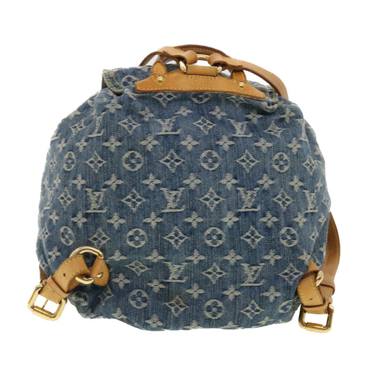 LOUIS VUITTON Monogram Denim Sac A Dos GM Backpack Blue M95056 LV Auth 30454A