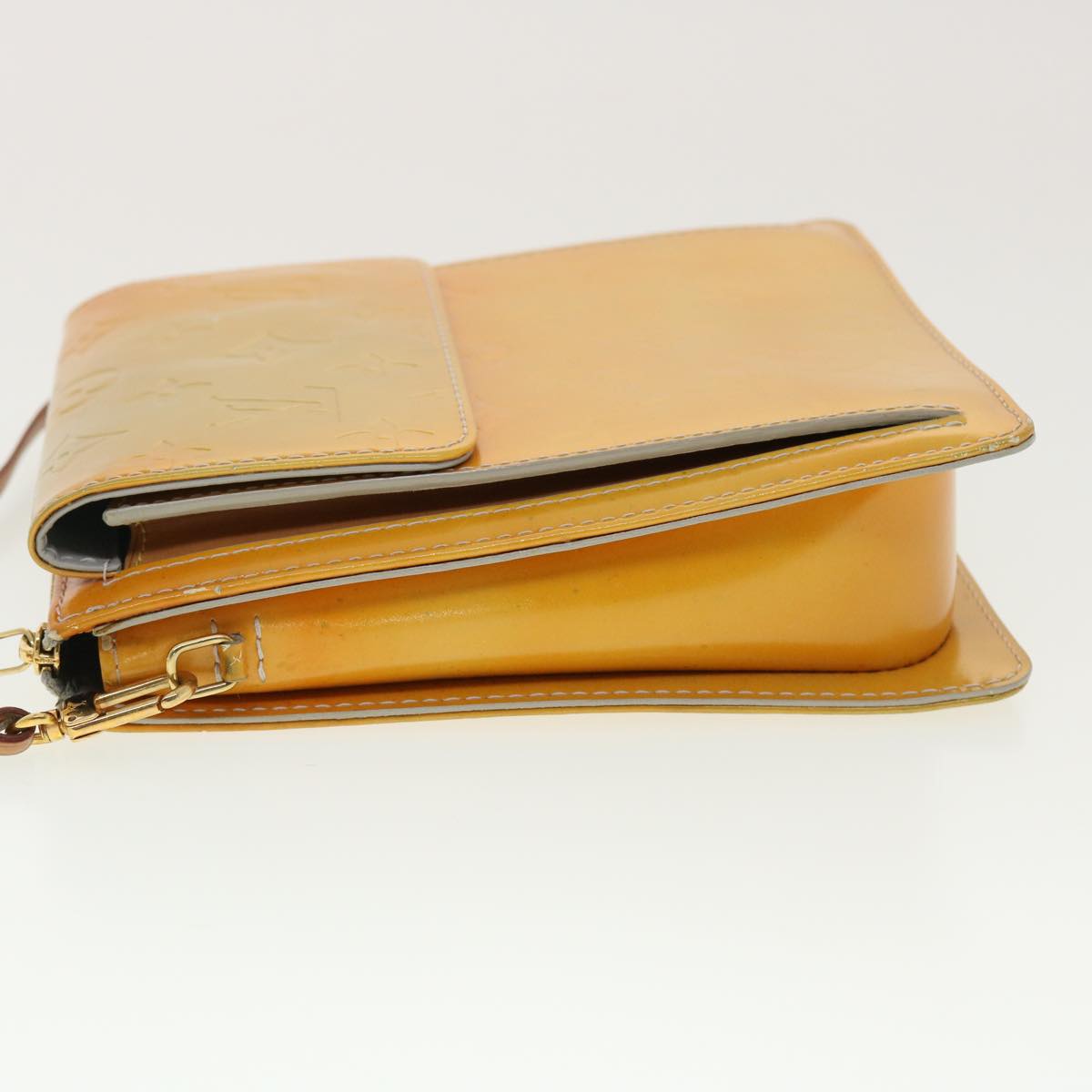 LOUIS VUITTON Monogram Vernis Mott Accessory Pouch Gris M91030 LV Auth 40437