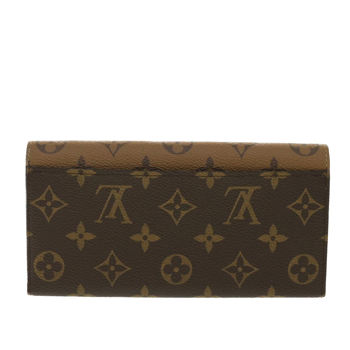 LOUIS VUITTON Monogram Reverse Portefeuille Emily Long Wallet M82157 Auth 40459A