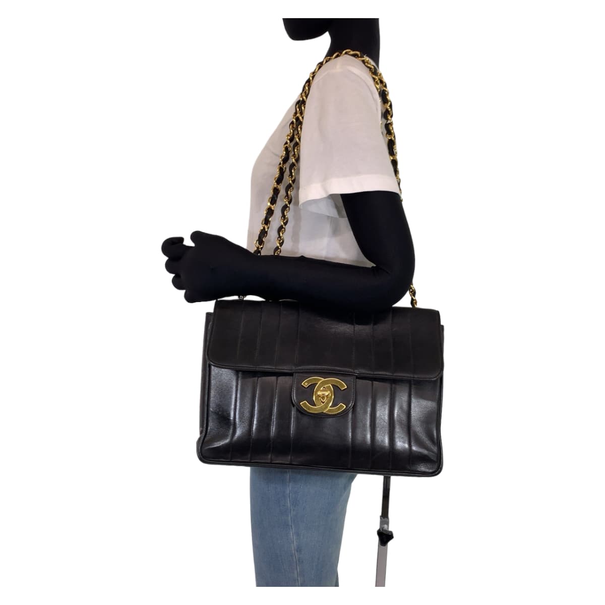 Chanel Vintage Mademoiselle Lambskin Shoulder Bag