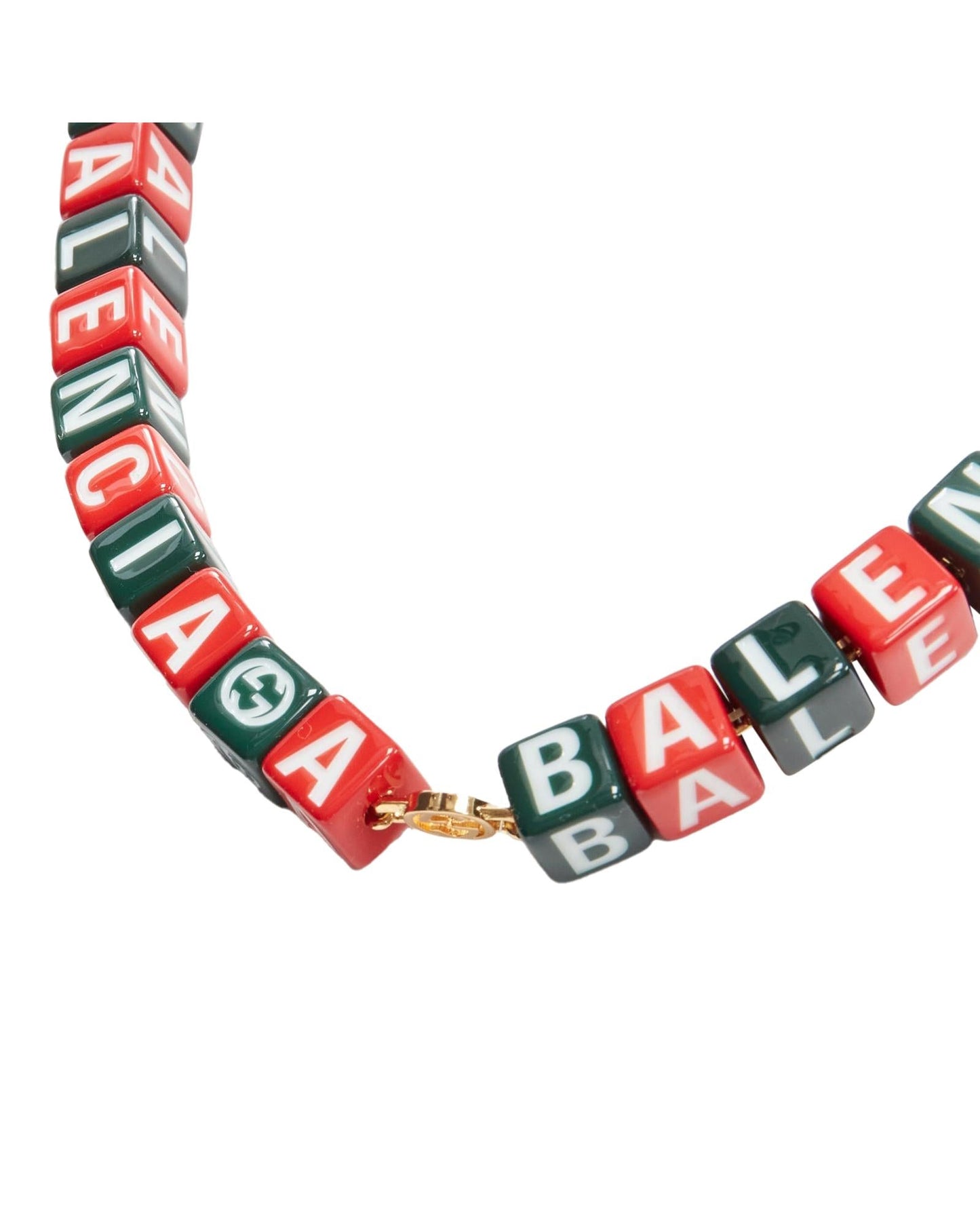 Gucci Letter Blocks Chain Necklace Women Red | Red
