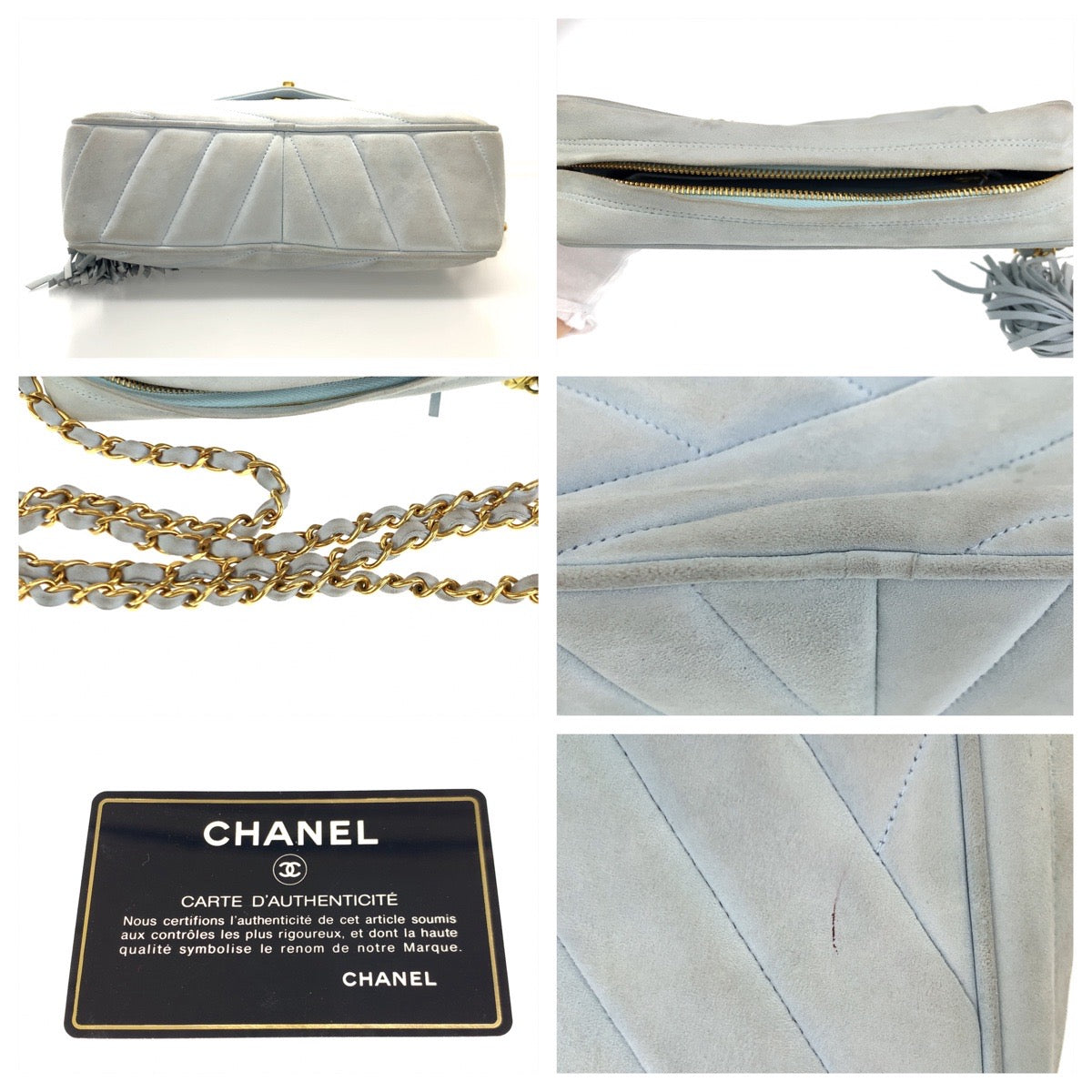 Chanel Vintage Suede Fringe Crossbody Bag