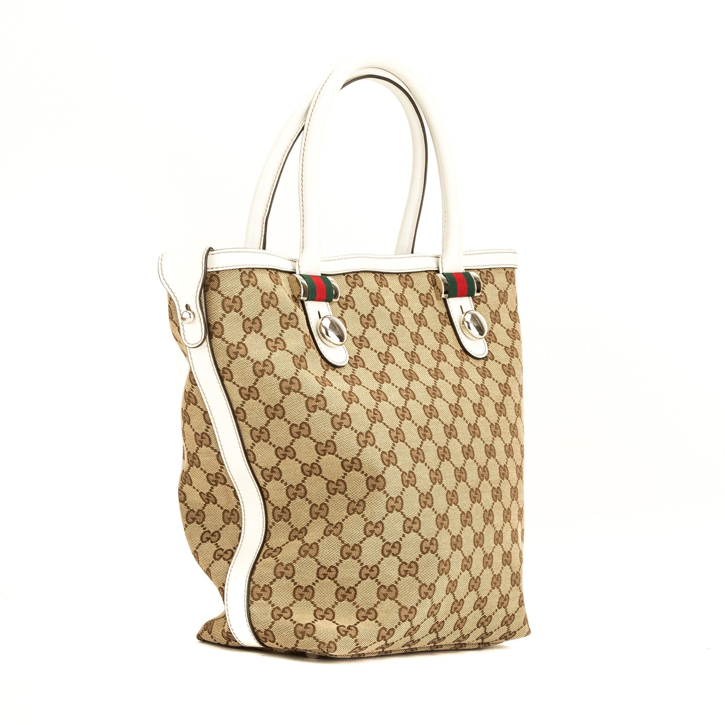 G*G White GG Monogram Tote (4049012)