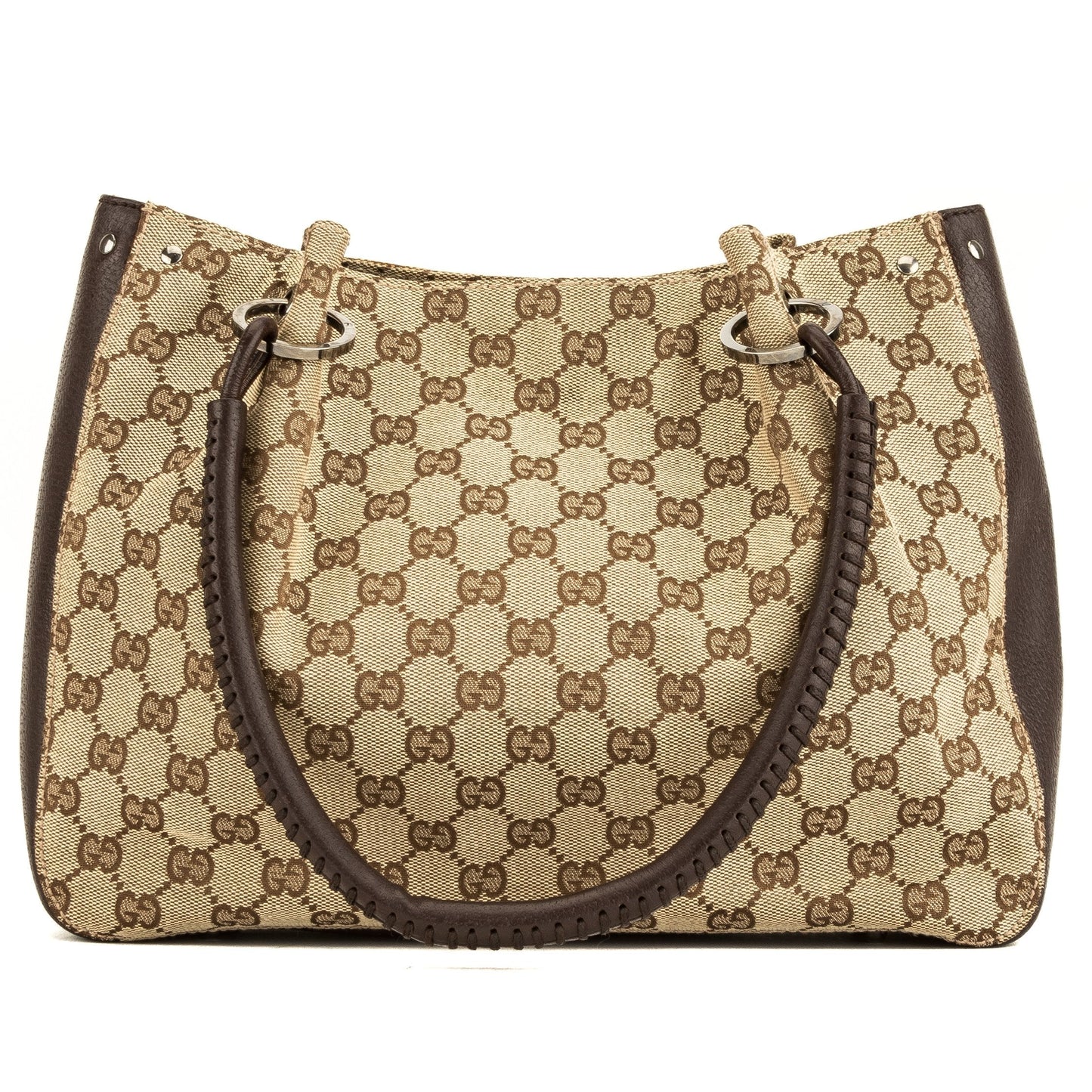 G*G Brown Monogram Tote  (4057019)