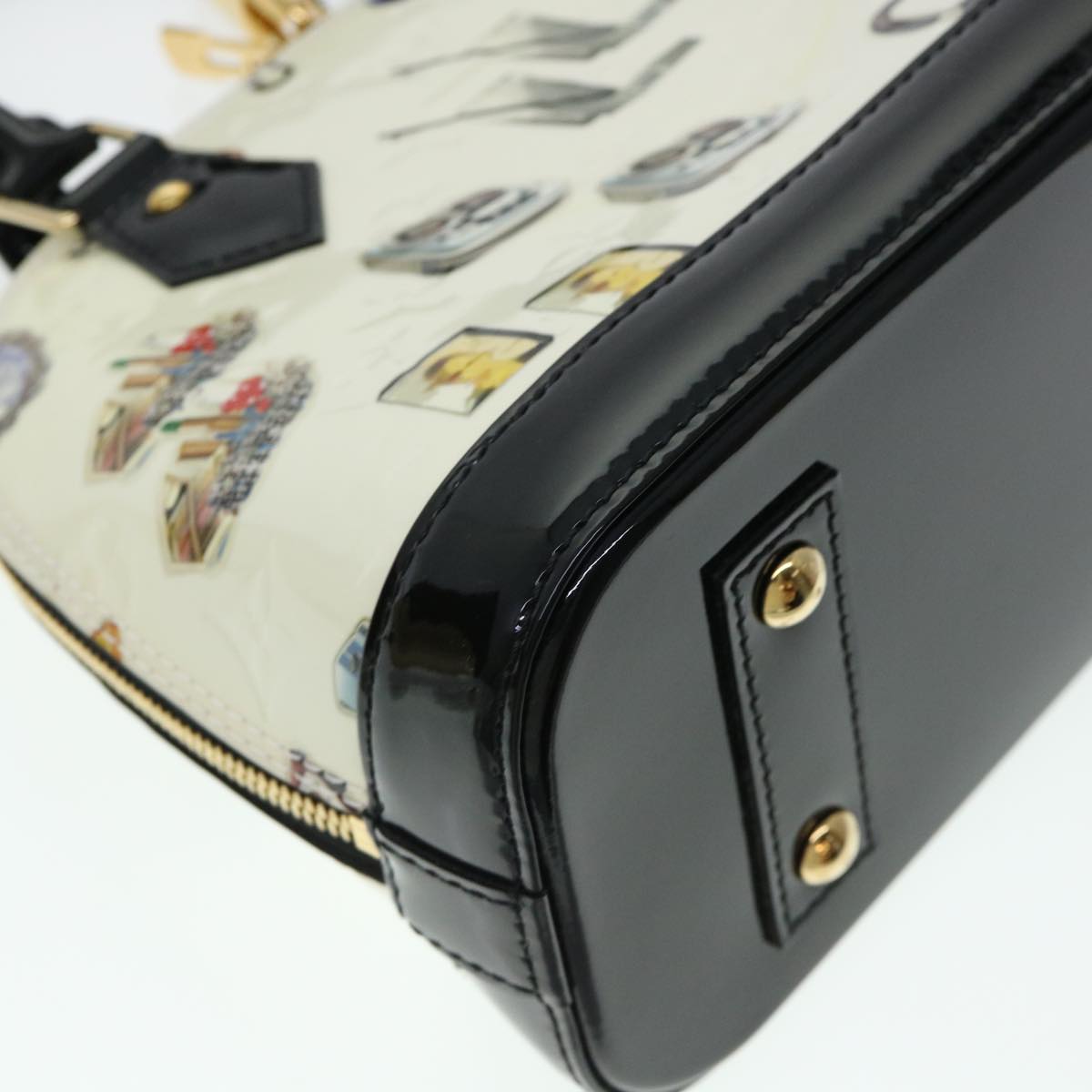LOUIS VUITTON Vernis Nicolas Ghesquire Alma BB Hand Bag M50419 LV  40601A