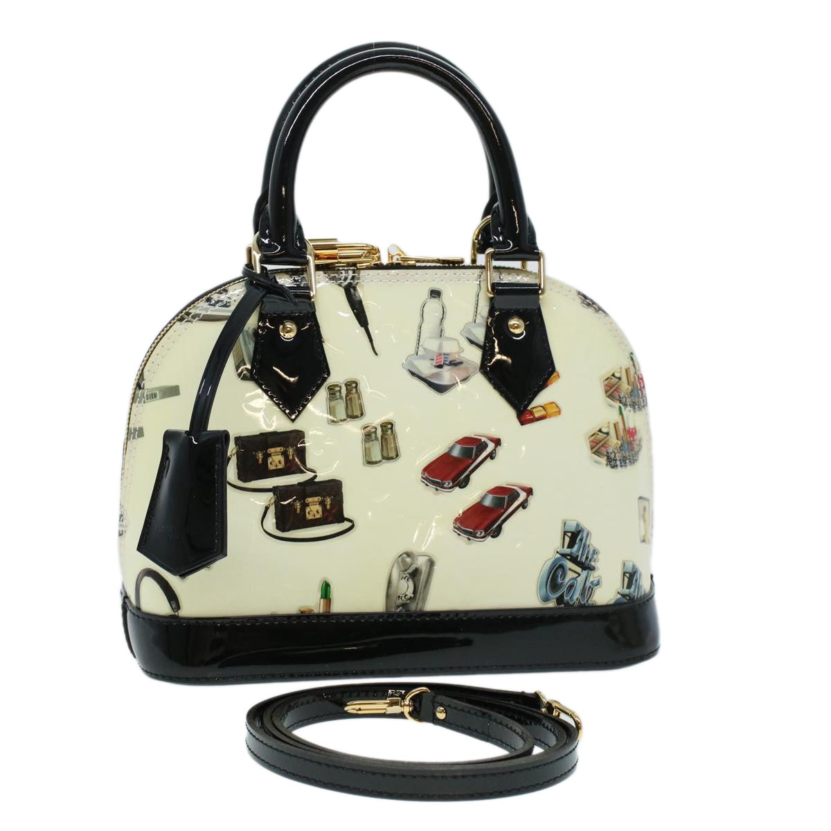 LOUIS VUITTON Vernis Nicolas Ghesquire Alma BB Hand Bag M50419 LV  40601A