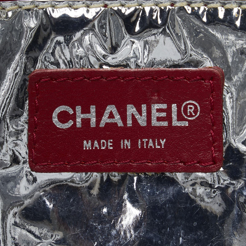 Chanel None. 5 No. 5 Coco Chain Tote Bag Navy Red Silver Canvas Leather  Chanel