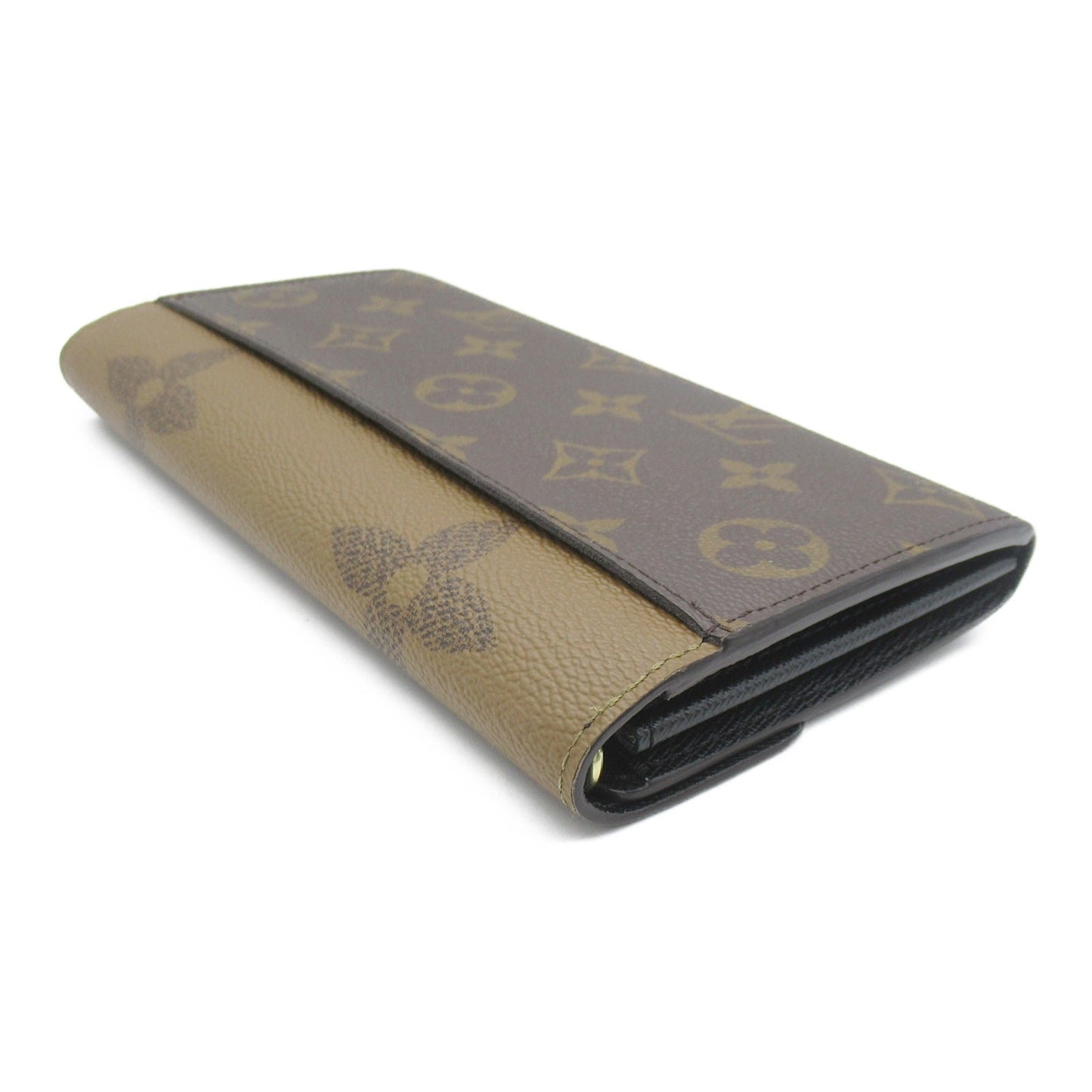 Louis Vuitton Portefolio Sarah Long Wallet Two Fable Wallet Two Foldable Wallet PVC  Canvas Monogram Giant Reversee   Brown M80726